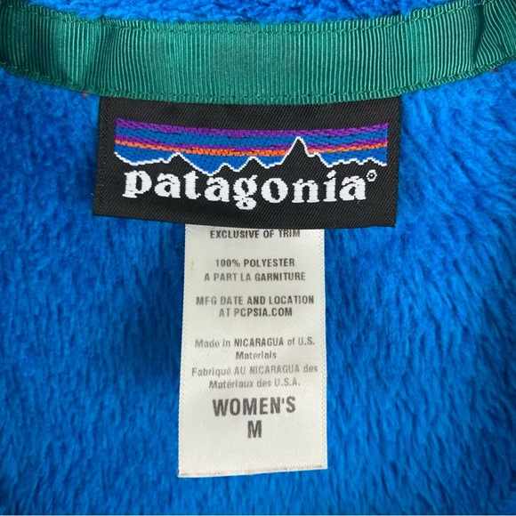 Patagonia Blue Fleece Snap Re-Tool T-Pull Woman’s Medium - Picture 4 of 13